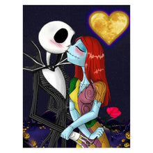 Charger l&#39;image dans la galerie, Amoureux du crâne d’Halloween - diamant rond complet - 30x40cm
