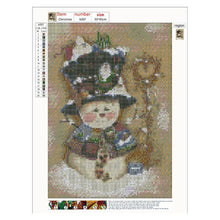 Charger l&#39;image dans la galerie, Bonhomme de neige de Noël - diamant rond complet - 30x40cm
