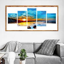 Charger l&#39;image dans la galerie, Coucher de soleil 5pcs - diamant rond complet -
