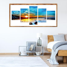 Charger l&#39;image dans la galerie, Coucher de soleil 5pcs - diamant rond complet -
