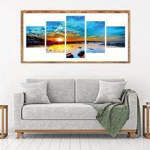 Charger l&#39;image dans la galerie, Coucher de soleil 5pcs - diamant rond complet -
