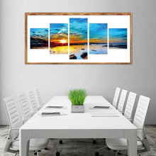 Charger l&#39;image dans la galerie, Coucher de soleil 5pcs - diamant rond complet -
