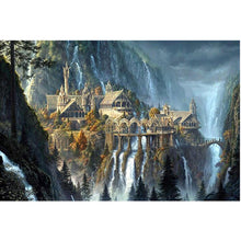 Charger l&#39;image dans la galerie, Montagne de château - diamant rond complet - 40x30cm
