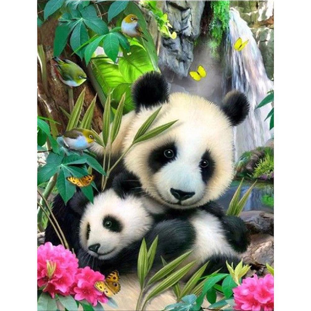 Panda - peinture en diamant complet - 40x30cm