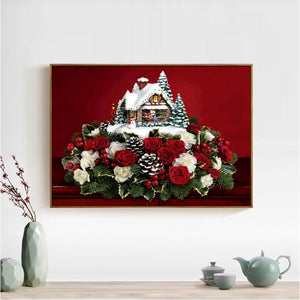 Rose - peinture en diamant complet - 30x40cm