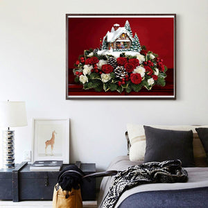 Rose - peinture en diamant complet - 30x40cm