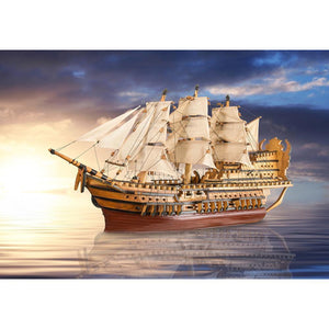 Bateau solaire - peinture en diamant complet - 40x30cm