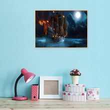 Charger l&#39;image dans la galerie, Navire d’éclairage - peinture en diamant complet - 40x30cm
