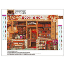 Charger l&#39;image dans la galerie, Librairie - diamant rond complet - 40x30cm
