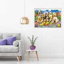 Charger l&#39;image dans la galerie, Chiens animaux - peinture diamant pleine - 40x30cm
