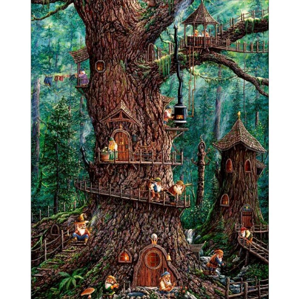 Résumé - diamant rond complet - 30x25cm