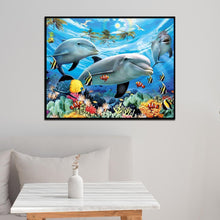 Charger l&#39;image dans la galerie, Mosaïque - diamant rond complet - 30x25cm
