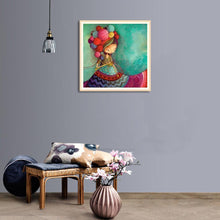 Charger l&#39;image dans la galerie, Fille - peinture complète de diamant - 30x30cm
