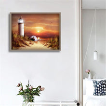Charger l&#39;image dans la galerie, Tour de bord de mer - peinture en diamant complet - 30x40cm
