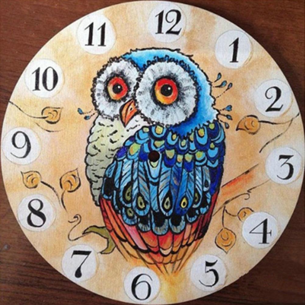Horloge de mur d’animal - peinture complète de diamant - 30x30cm