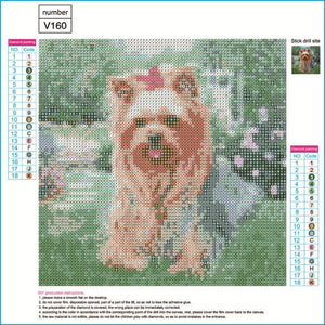 Lovely ?dog - peinture diamant - 30x30cm