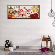 Charger l&#39;image dans la galerie, 9 poissons - peinture complète en diamant - 80x35cm
