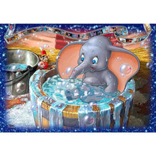 Charger l&#39;image dans la galerie, Éléphant de bain - diamant rond complet - 40x30cm
