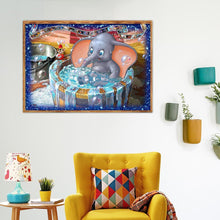 Charger l&#39;image dans la galerie, Éléphant de bain - diamant rond complet - 40x30cm
