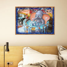 Charger l&#39;image dans la galerie, Éléphant de bain - diamant rond complet - 40x30cm
