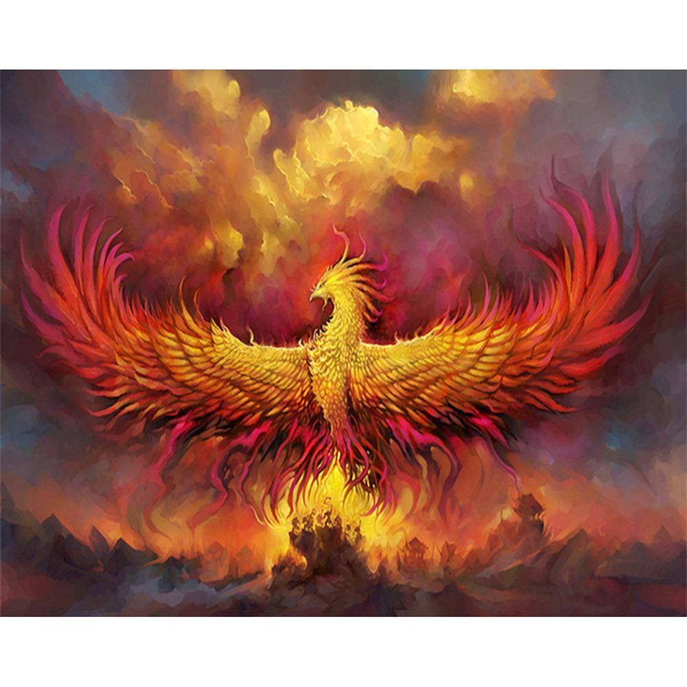 Fire phoenix - peinture diamant pleine - 30x40cm
