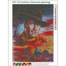 Charger l&#39;image dans la galerie, Cowboy - diamant rond complet - 30x40cm
