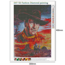 Charger l&#39;image dans la galerie, Cowboy - diamant rond complet - 30x40cm
