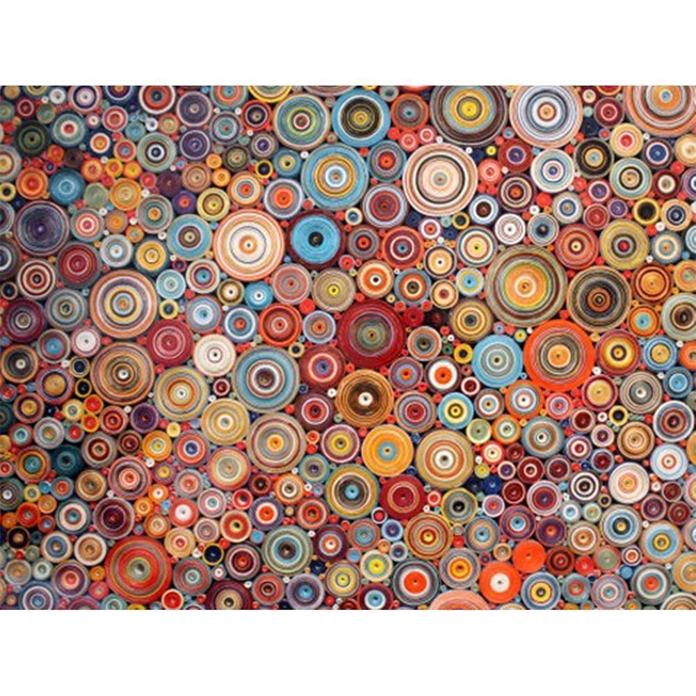 Cercles colorés - peinture en diamant complet - 30x40cm