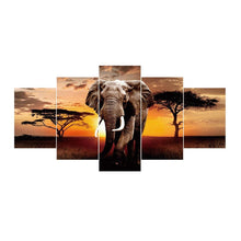 Charger l&#39;image dans la galerie, 5pcs/set elephant - peinture complète en diamant - 95x45cm
