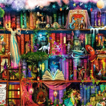 Charger l&#39;image dans la galerie, Livres fantastiques - diamant rond complet - 30x30cm
