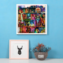 Charger l&#39;image dans la galerie, Livres fantastiques - diamant rond complet - 30x30cm

