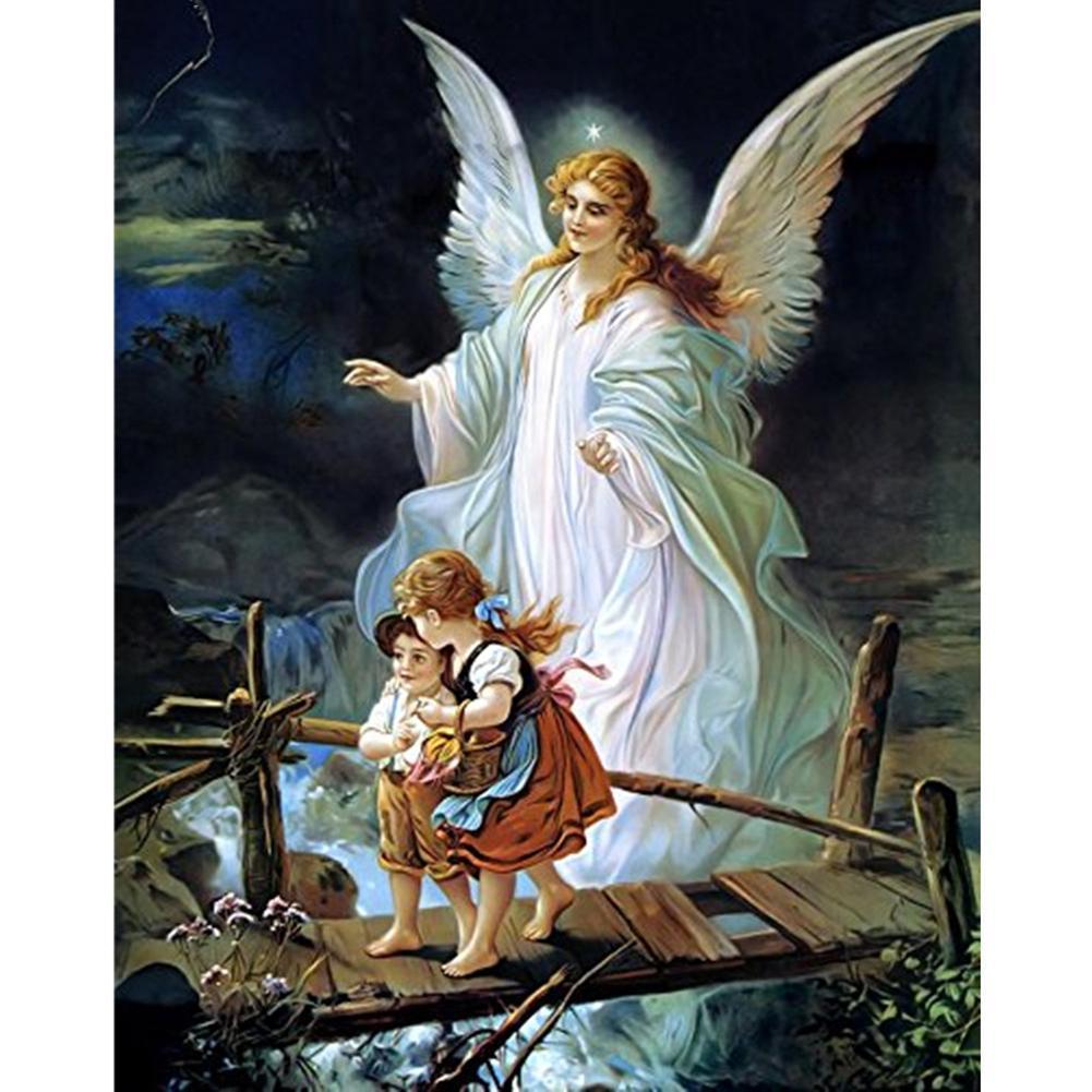 Angel kids - peinture en diamant complet - 30x40cm