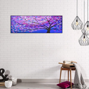 Arbre - peinture complète de diamant - 80x30cm