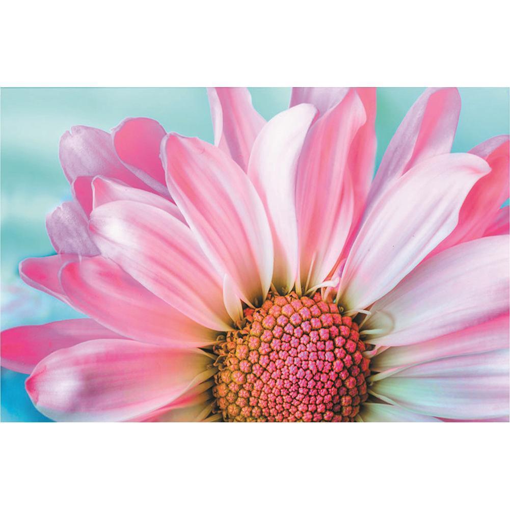 Fleur rose - peinture en diamant complet - 40x30cm