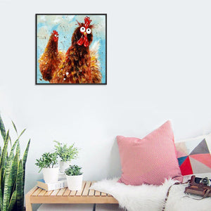 Animal de village - peinture complète de diamant - 30x30cm