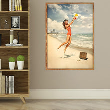 Charger l&#39;image dans la galerie, Plage heureuse - peinture complète de diamant - 40x30cm
