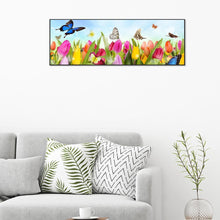 Charger l&#39;image dans la galerie, Fleur de papillon - peinture complète de diamant - 80x30cm
