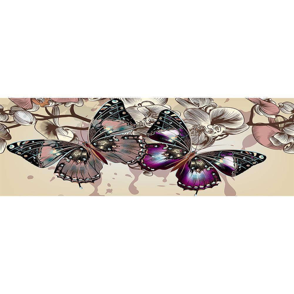 Papillon - peinture complète de diamant - 80x30cm