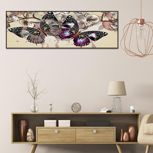 Papillon - peinture complète de diamant - 80x30cm