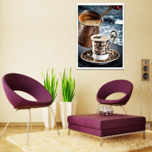 Charger l&#39;image dans la galerie, Café - peinture diamant pleine - 40x30cm
