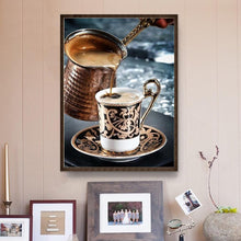 Charger l&#39;image dans la galerie, Café - peinture diamant pleine - 40x30cm
