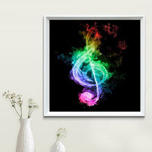 Charger l&#39;image dans la galerie, Note musicale colorée - peinture en diamant complet - 30x30cm
