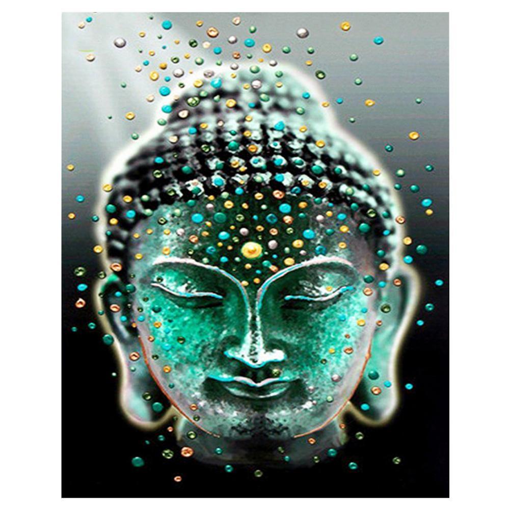 Tête de Bouddha ?  - peinture en diamant complète - 30x40cm