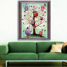 Charger l&#39;image dans la galerie, Oiseau d’arbre - diamant rond complet - 30x40cm

