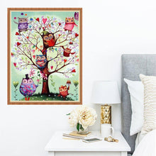 Charger l&#39;image dans la galerie, Oiseau d’arbre - diamant rond complet - 30x40cm

