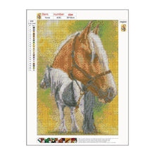 Charger l&#39;image dans la galerie, Cheval - diamant rond complet - 30x40cm
