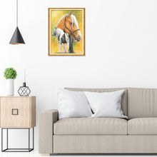 Charger l&#39;image dans la galerie, Cheval - diamant rond complet - 30x40cm
