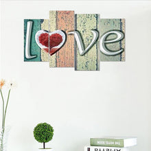 Charger l&#39;image dans la galerie, 4pcs/set love - peinture en diamant ronde - 80x45cm
