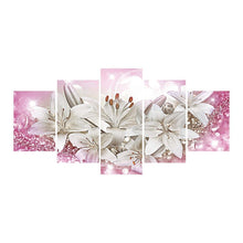 Charger l&#39;image dans la galerie, 5pcs/set flower - peinture en diamant ronde - 95x45cm
