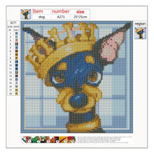 Charger l&#39;image dans la galerie, Chien - diamant rond complet - 25x25cm
